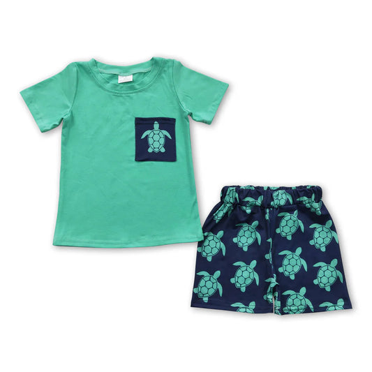 C9-4 Green turtle boy soft set