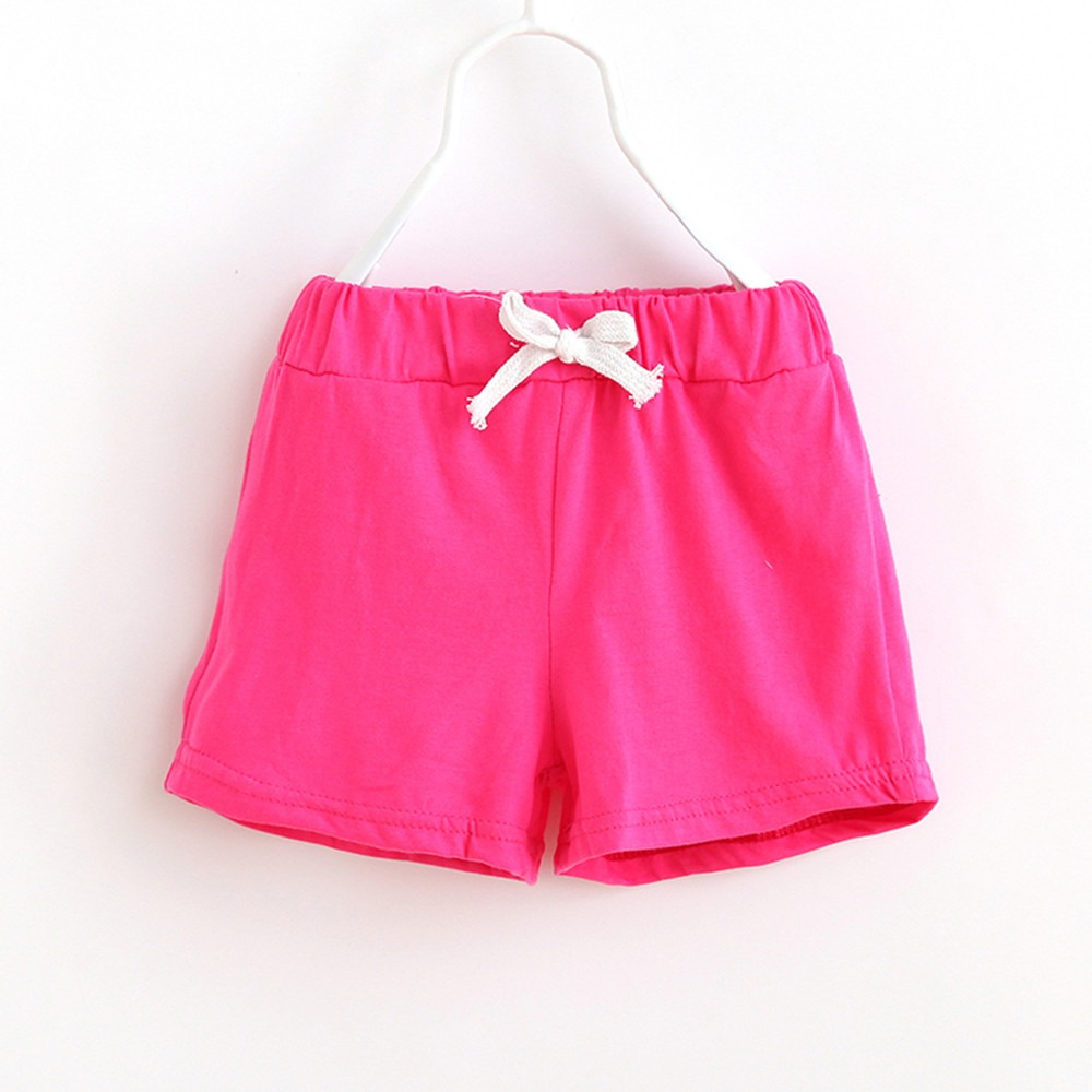 pink color cotton girls and boys shorts match clothing custom moq 3  COTTON SHORTS
