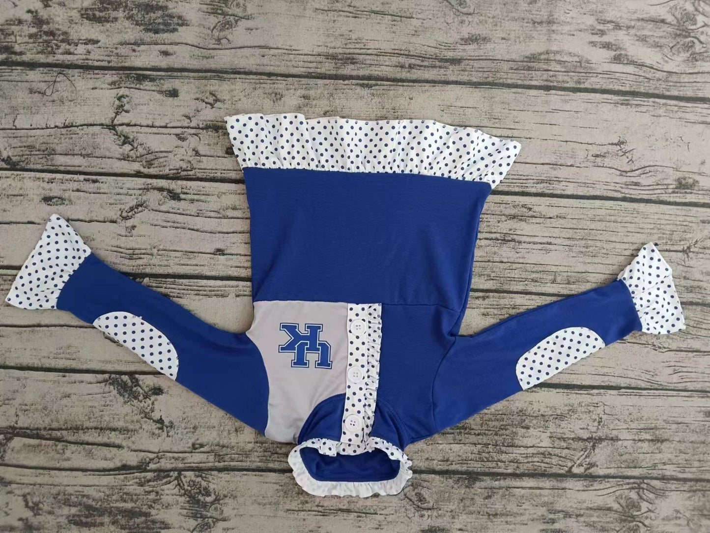 Girls blue long sleeve Kentucky top moq 5