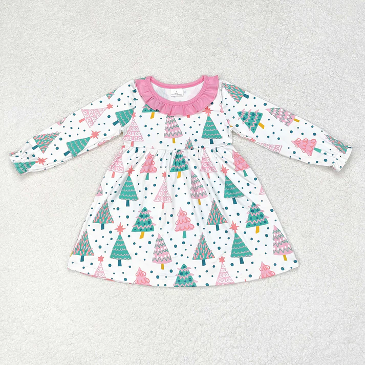 RTS NO MOQ Christmas Colorful Trees christmas match clothing Christmas Colorful Trees