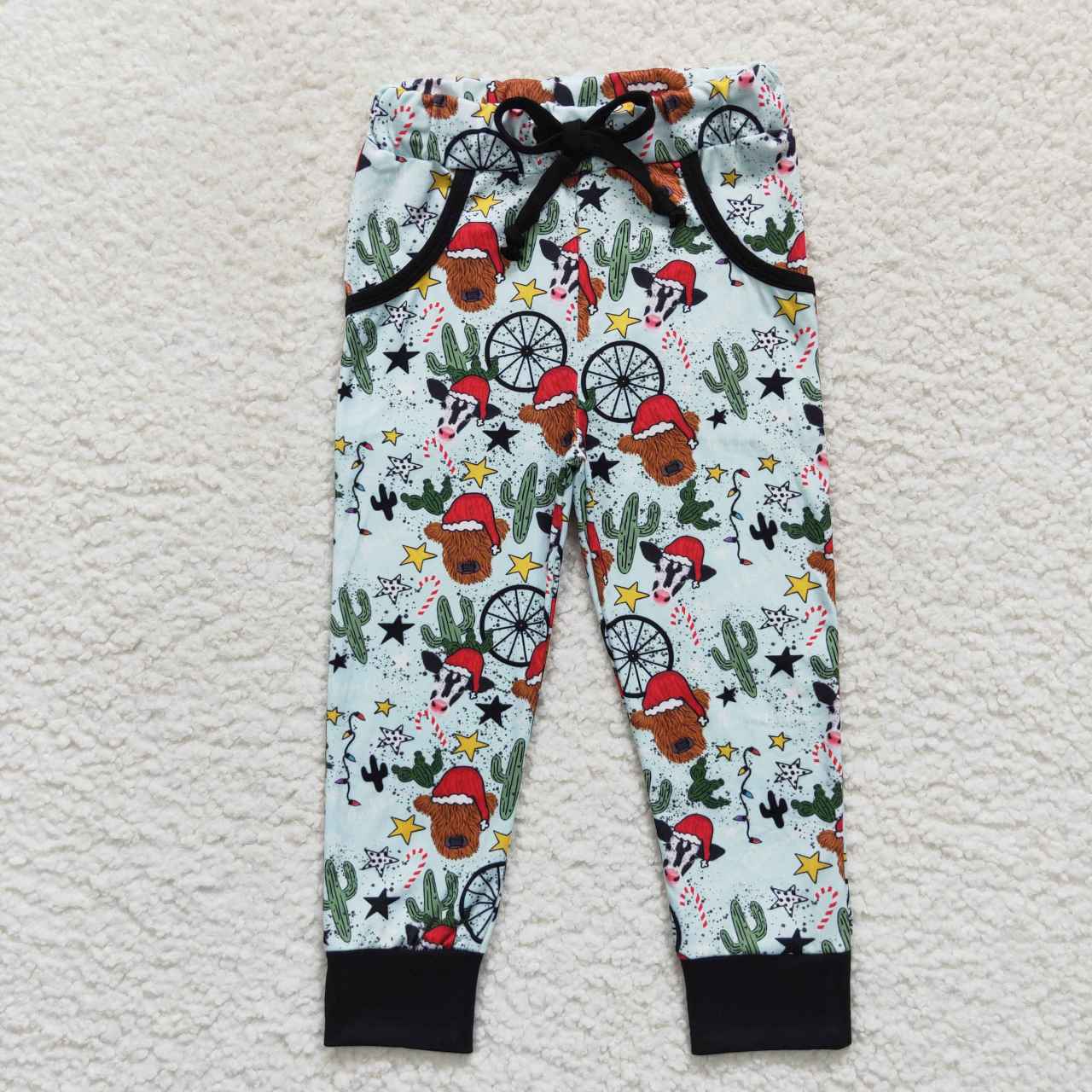 P0291 Cactus Bull Star Black and Green Trousers