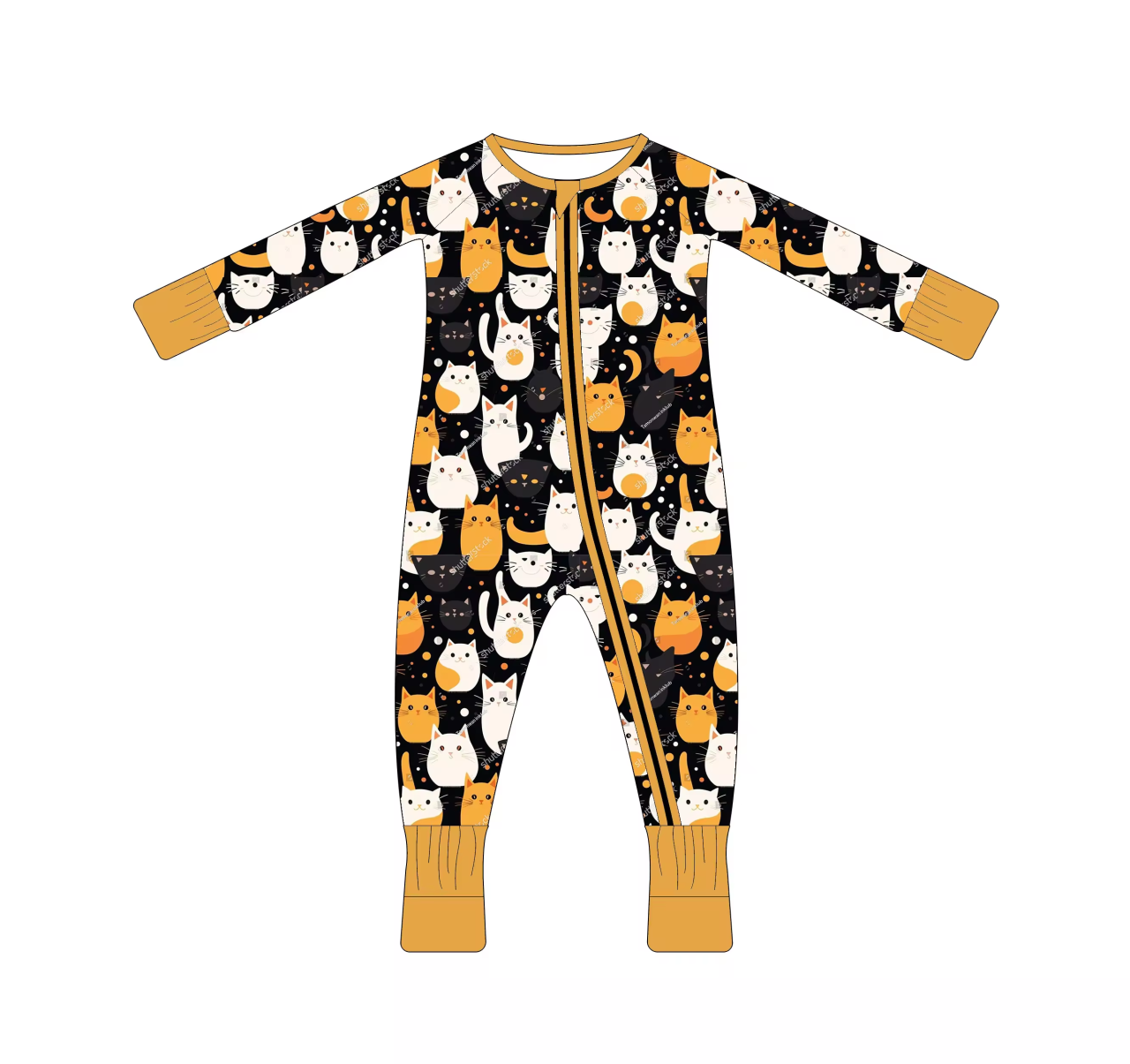 Custom moq 3 eta 6-8 weeks Orange and white fat cat black long crawler