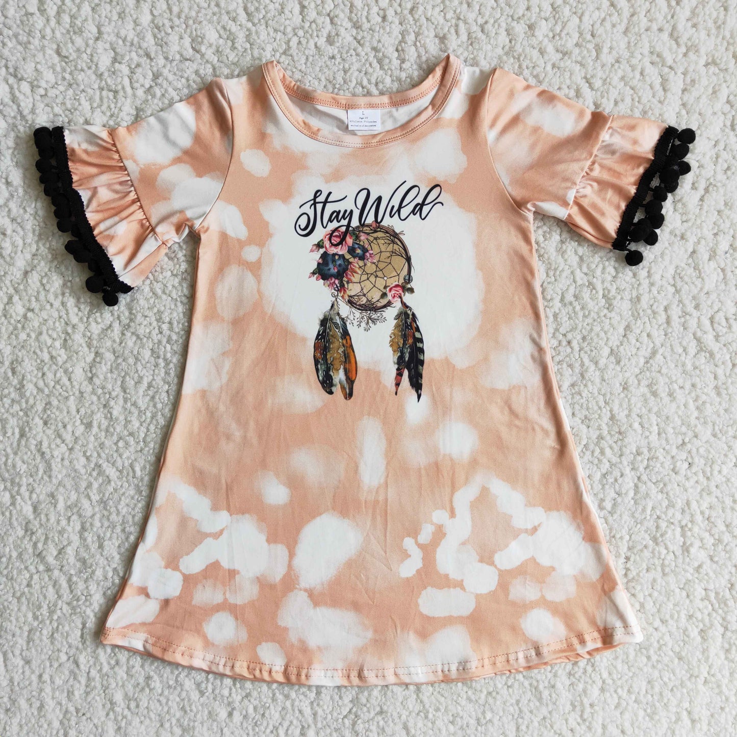 RTS NO MOQ（In Stock ) D11-20 earth flower dress