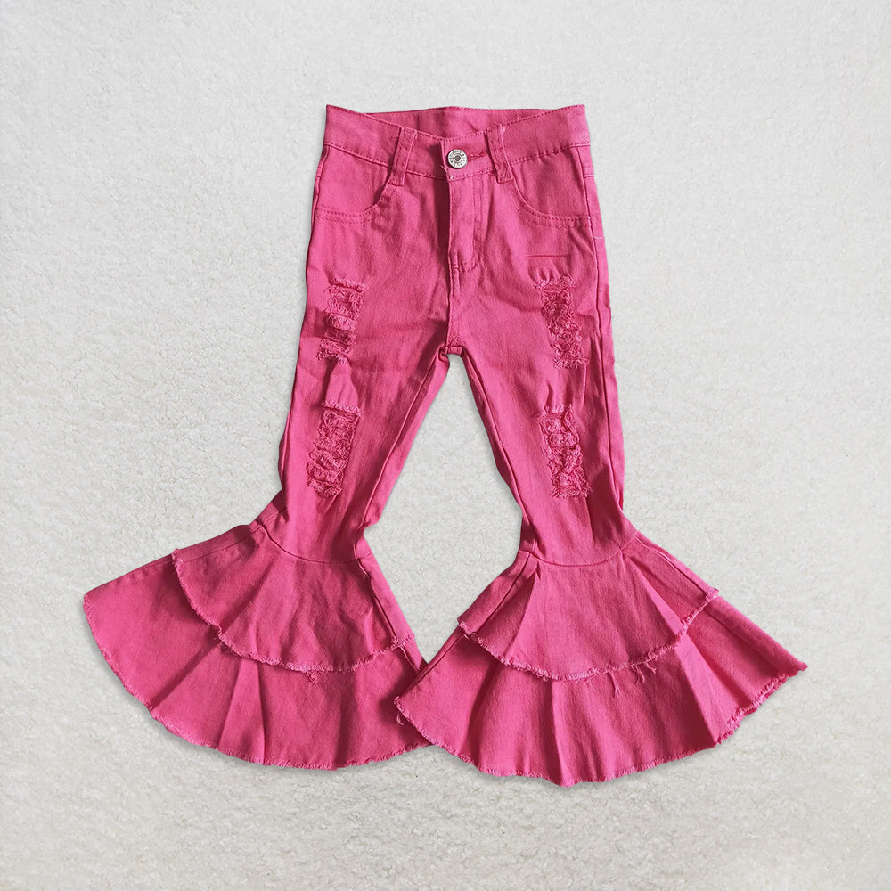 RTS NO MOQ Sibling baby girl clothes long-sleeved sets and top and jeans pants