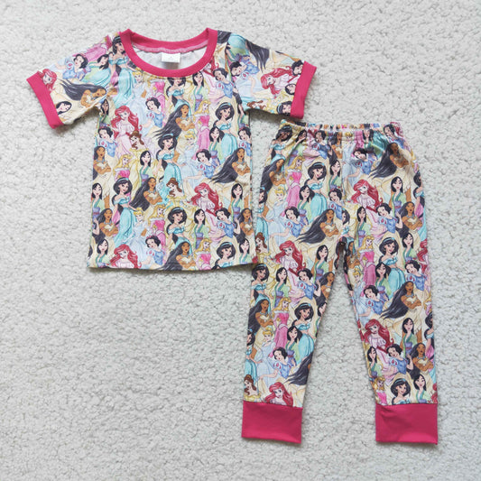 D2-2 Cartoon short sleeve trouser suit pajamas