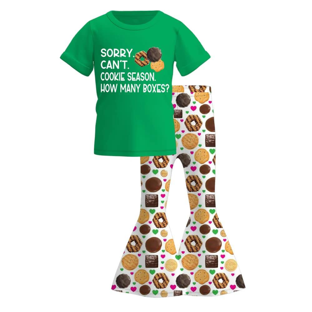 CUSTOM moq 3 mix size eta 6-8weeks Donut Girls Short Sleeve Long Pants Set