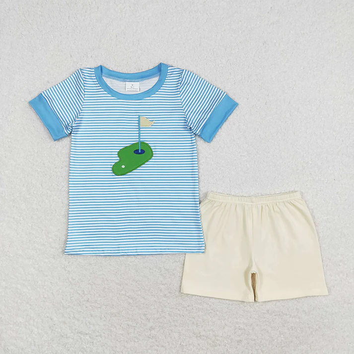 RTS Baby Girls Golf Summer Sibling Boys Sets Dresses embroidery