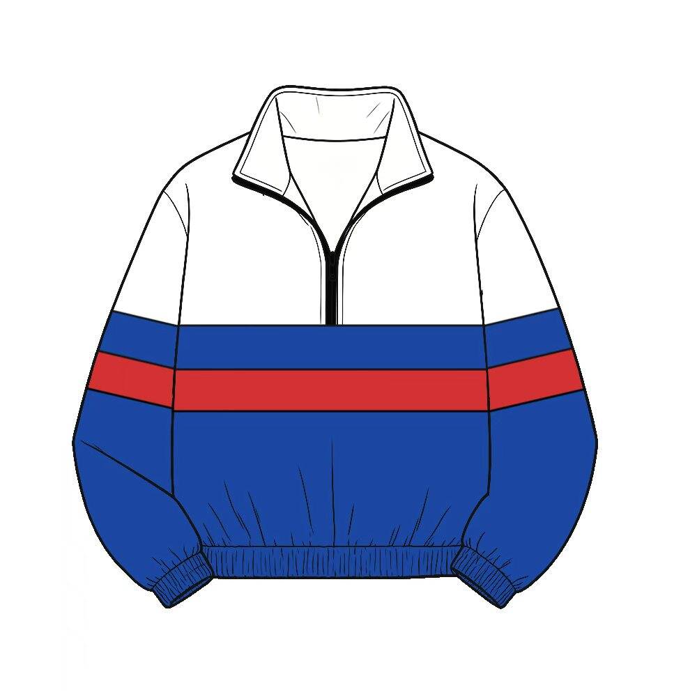 Custom moq 5 mix size milk silk summer teams Daddy and Me Blue Long Sleeve Team Zipper Pullover Tops