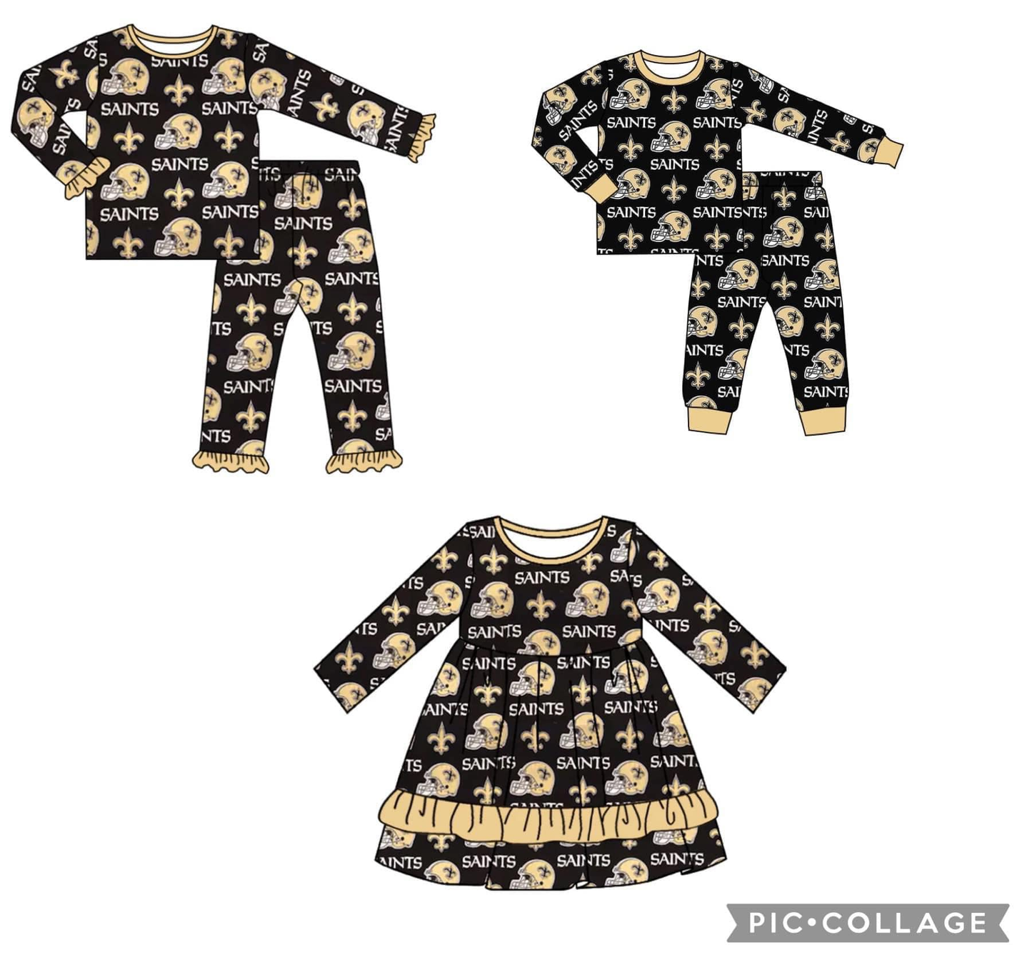 custom  each style moq 3 eta 6-8week Black and gold long-sleeved trousers pajama skirt set