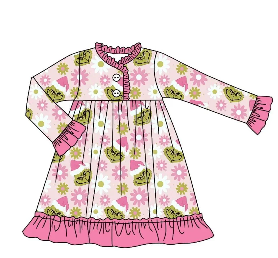 Custom moq 3 mix size eta 6-8 weeks Pink Daisy-Pixie Ruffle Lace Trim Mixed Set