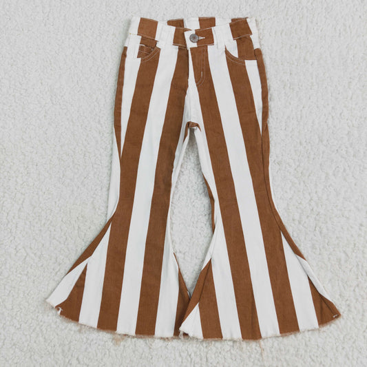 rts no moq E5-24 0.85 striped denim flared pants 400g
