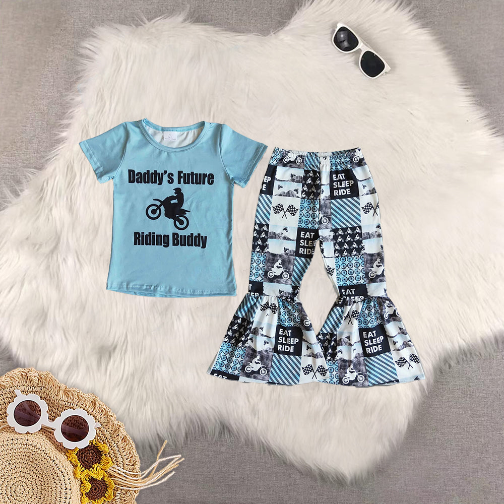 RTS NO MOQ baby girl clothes short sleeve pants Sets