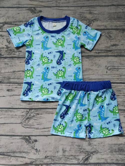 custom moq 3 eta 5weeks Dinosaur Boy Pajamas