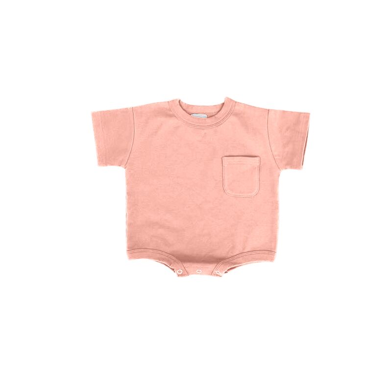 Girls Pink short-sleeved romper moq 5