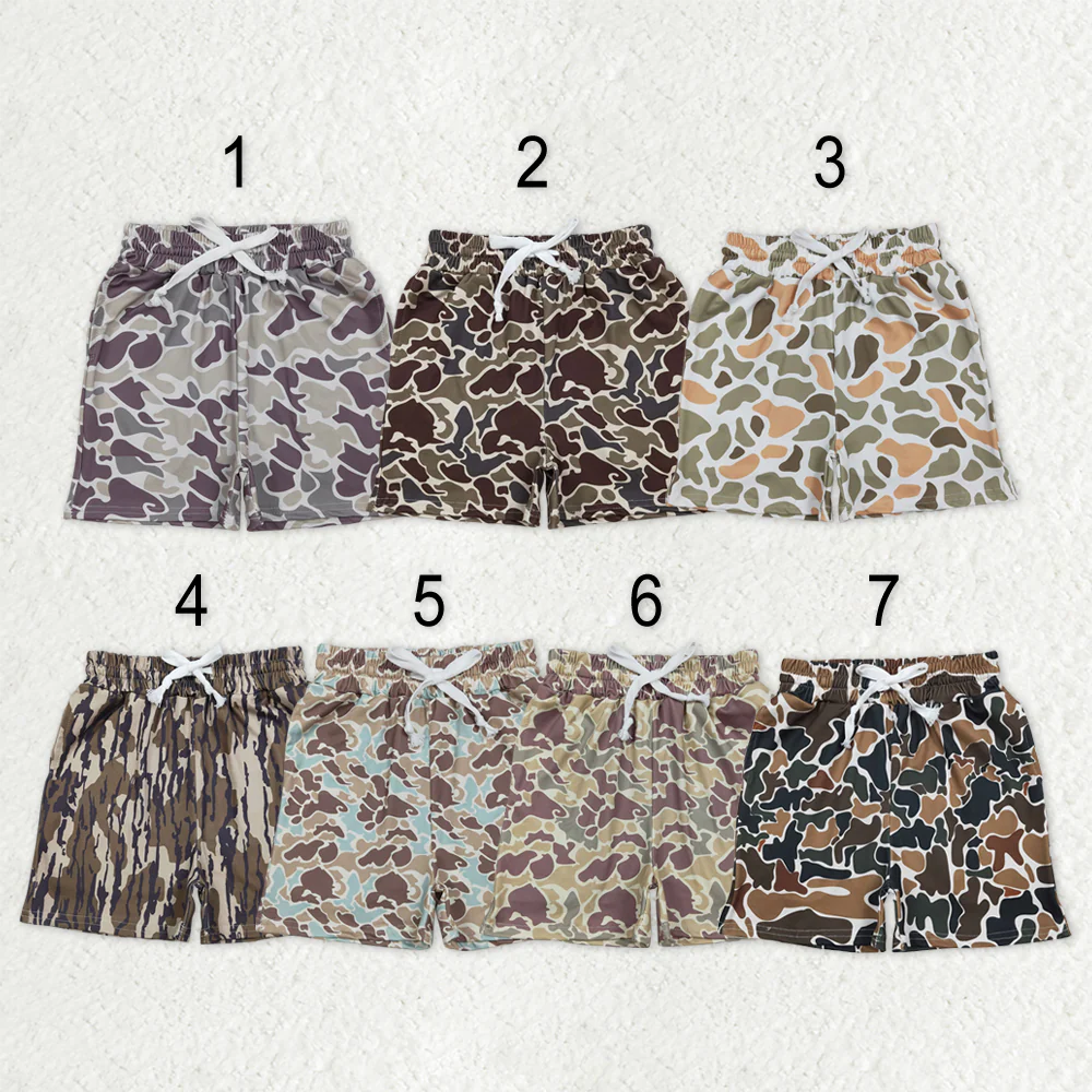 RTS NO MOQ Sibling baby boy clothes Camouflage summer shorts 7