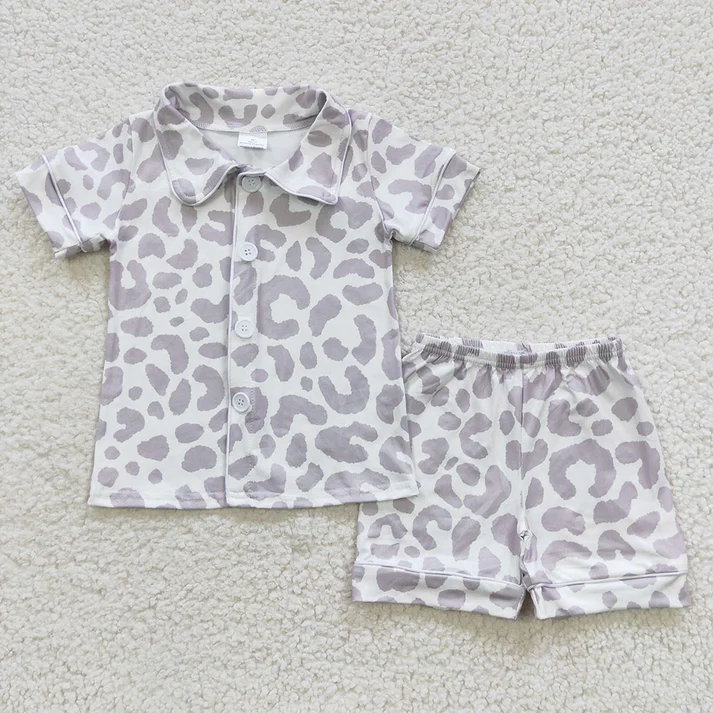 RTS Baby Kids Children Western Summer Shorts Pajamas summer girls pajamas