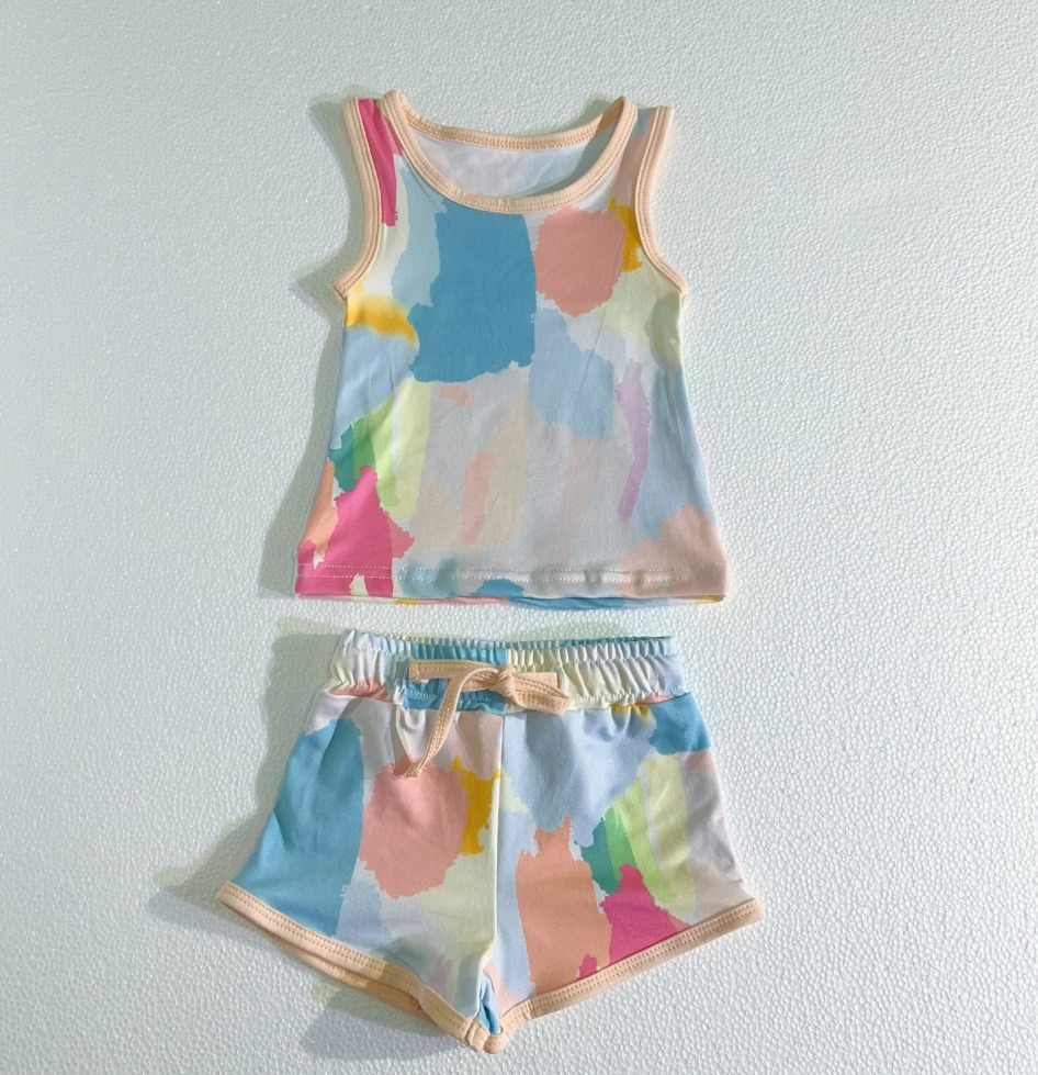RTS girls short sleeve shorts suit