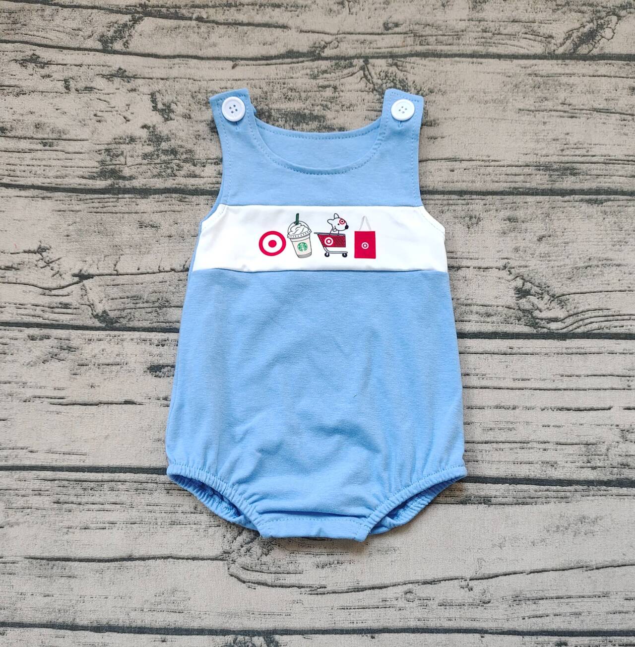RTS Target puppy target blue short-sleeved red shorts set