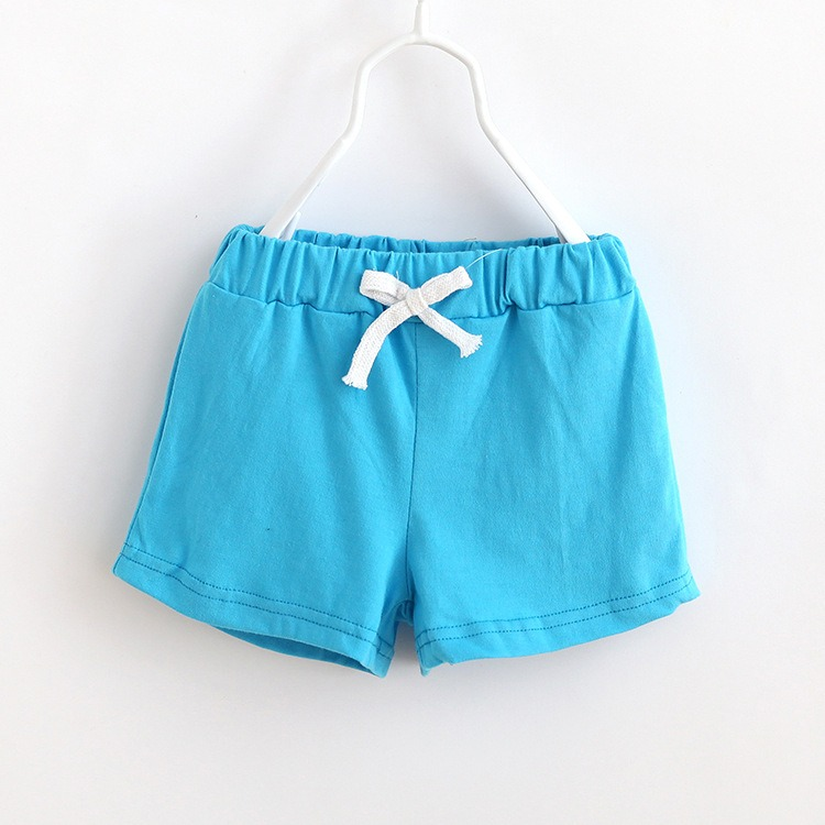 teal color cotton girls and boys shorts match clothing custom moq 3  COTTON SHORTS