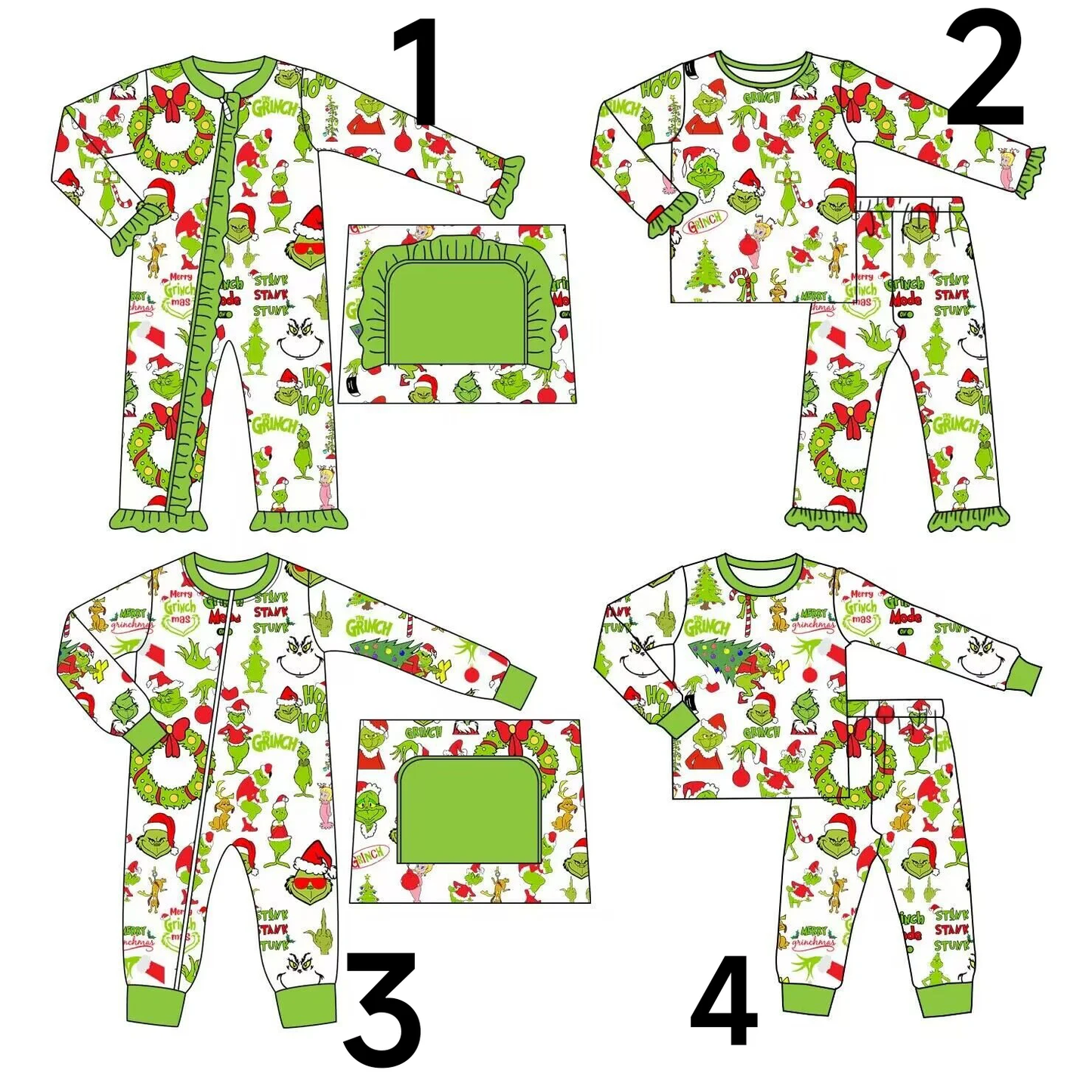 Custom moq 3 mix size eta 6-8 weeks Christmas movie character pointy-mouthed green monster green boy and girl mixed set