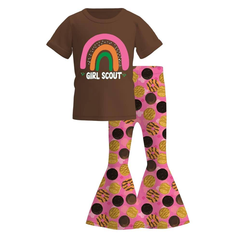 CUSTOM moq 3 mix size eta 6-8weeks Donut Girls Short Sleeve Long Pants Set