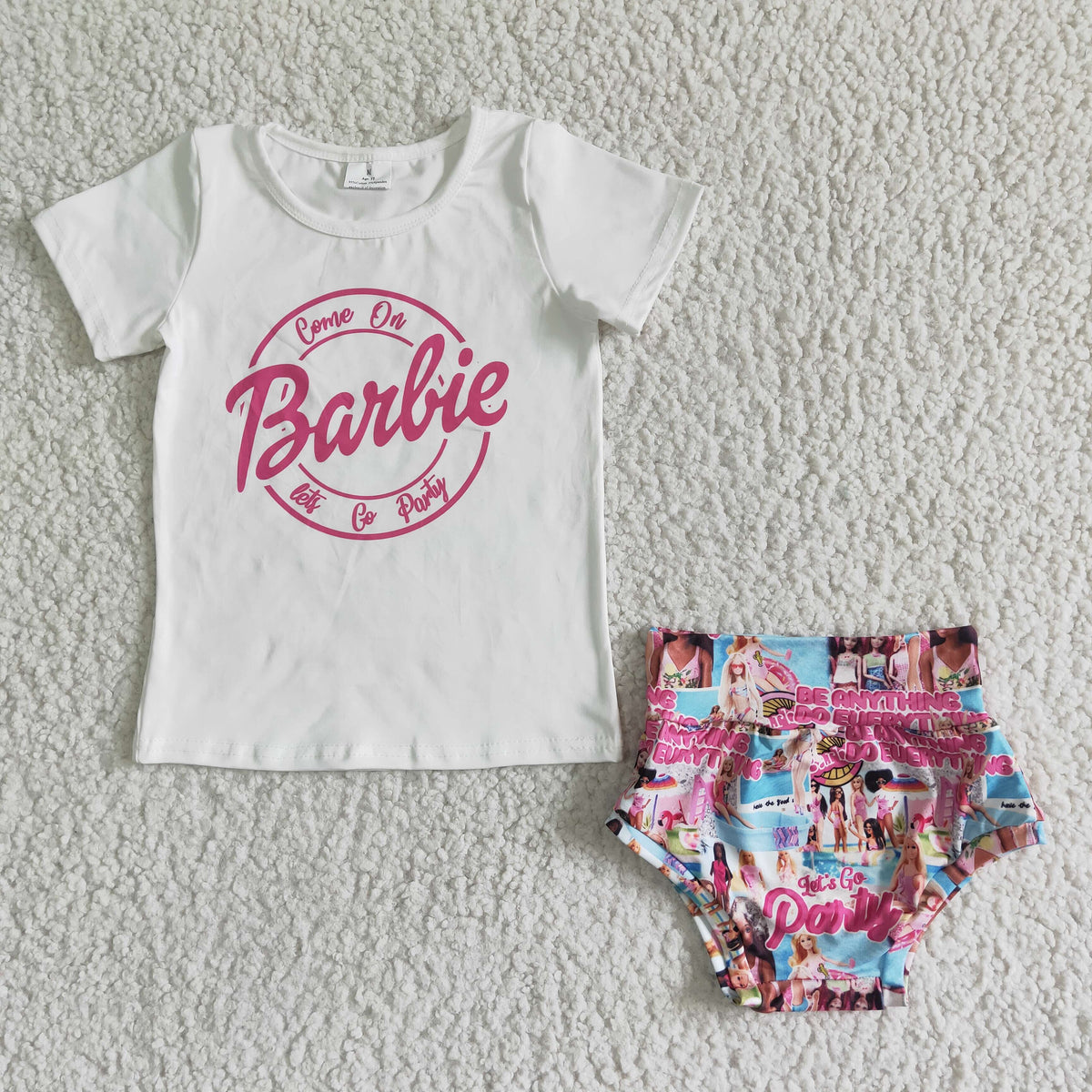 RTS NO MOQ ETA 5/7days Arrived  GBO0028 Cute Clothes white short-sleeved  briefs set