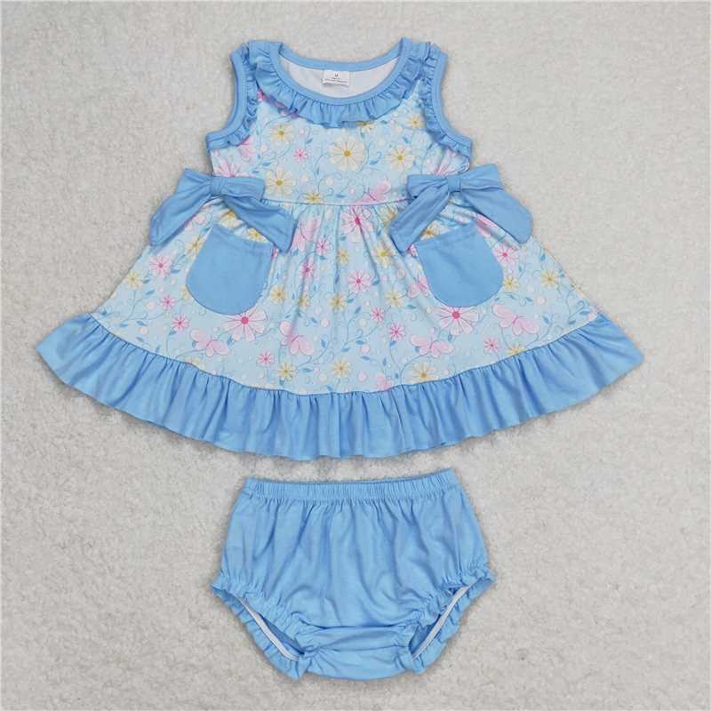 RTS NO MOQ baby girls clothes short sleeve briefs sets