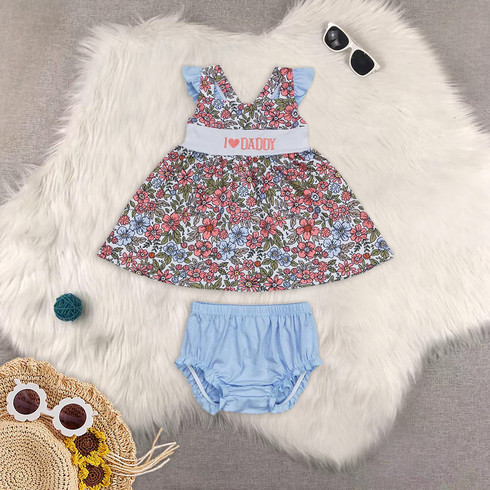 RTS NO MOQ Embroidery short-sleeved sets and briefs sets