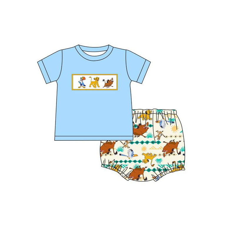GBO0368 pre-order baby boy clothes animal boy summer bummies sets