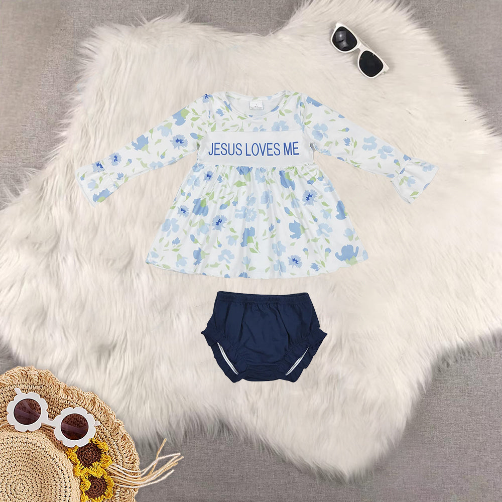 RTS NO MOQ Sibling baby girls clothes Christmas Lantern Sleeve Long Sleeve Top Thong Sets