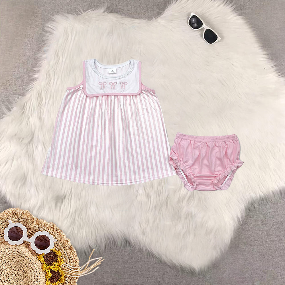 Sibling Baby Girls clothes bow Summer Sibling Sister Clothes briefs Sets jumpsuit