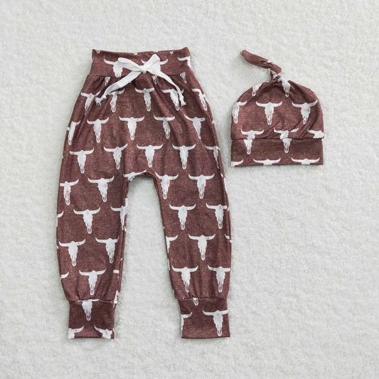 P0273 Alpine cow head brown trousers