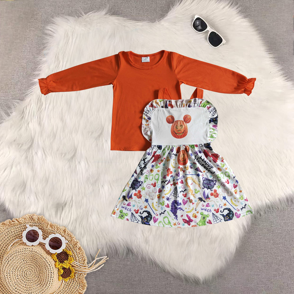 RTS NO MOQ Sibling Baby Girls leopard Long Sleeve dress sets