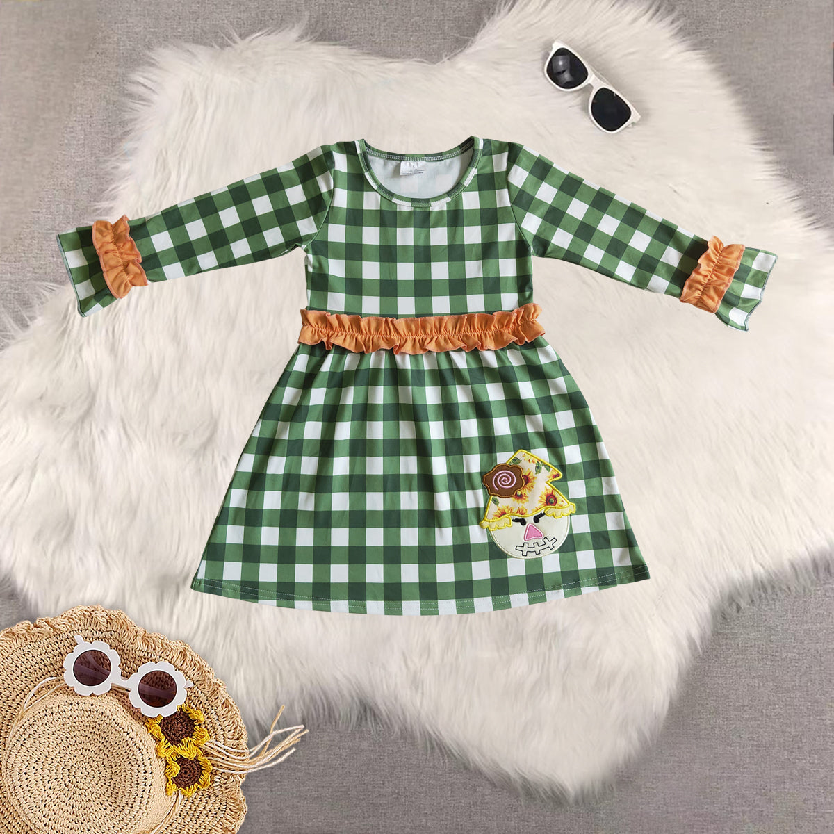 RTS NO MOQ Sibling baby girls baby girl clothes long-sleeved trousers suit & dress