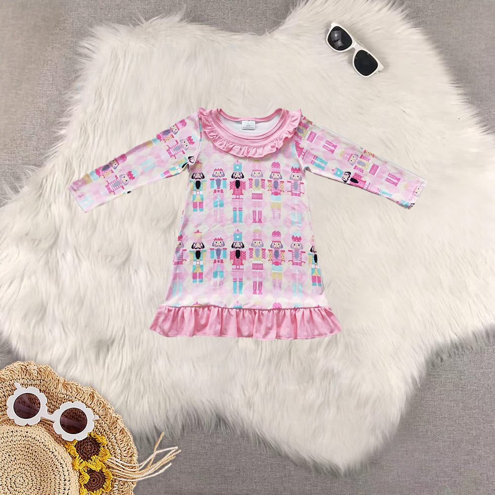 RTS NO MOQ Sibling baby girls clothes pink long-sleeved trousers suit & romper & dress