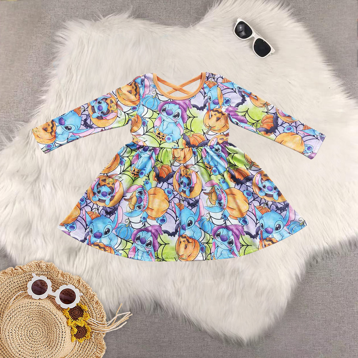 RTS NO MOQ Sibling baby girls baby boys clothes halloween long-sleeved trousers suit & dress