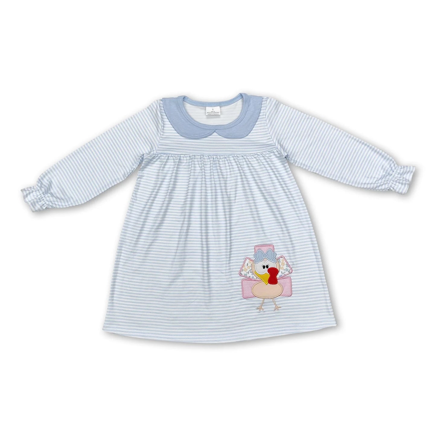 RTS NO MOQ Sibling milk silk Baby Girls Thanksgiving Turkey Pumpkins Print Ruffle Knee Length Dresses