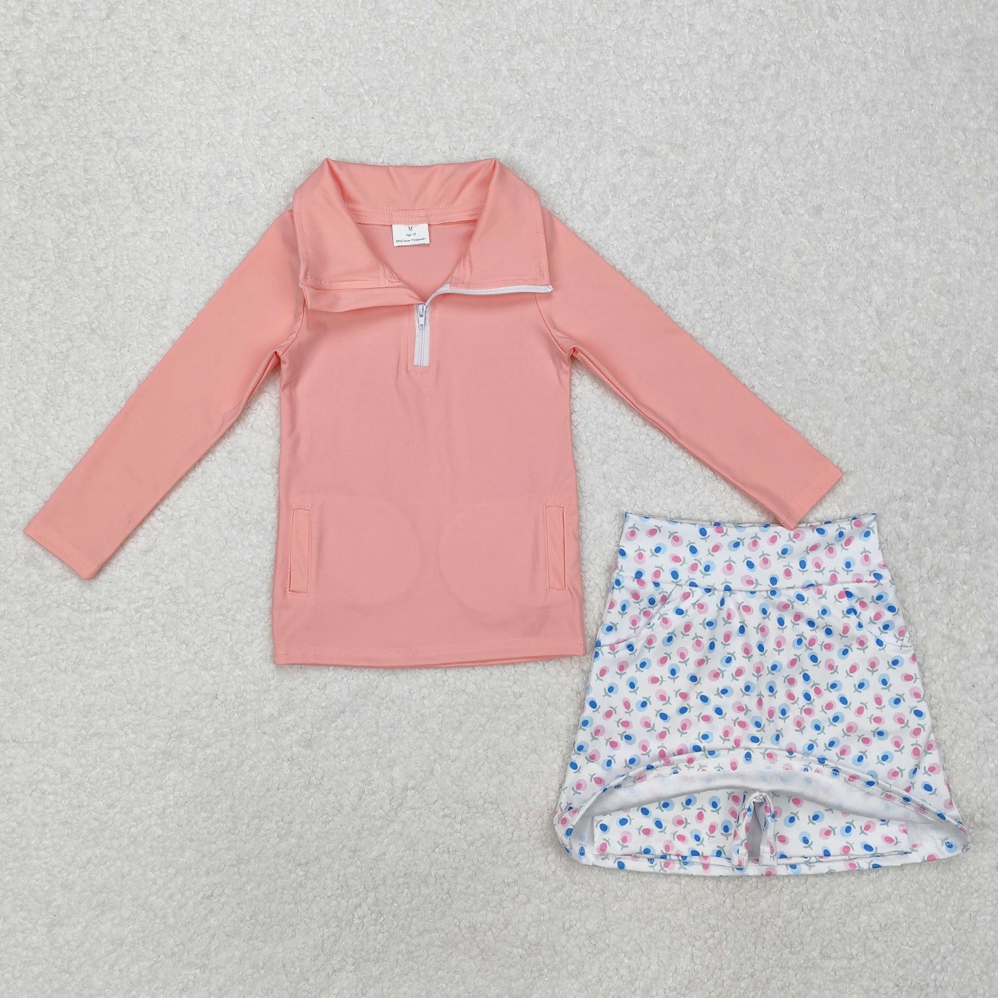 RTS NO MOQ Sibling baby girl clothes short-sleeved skirt  suit long sleeve sets