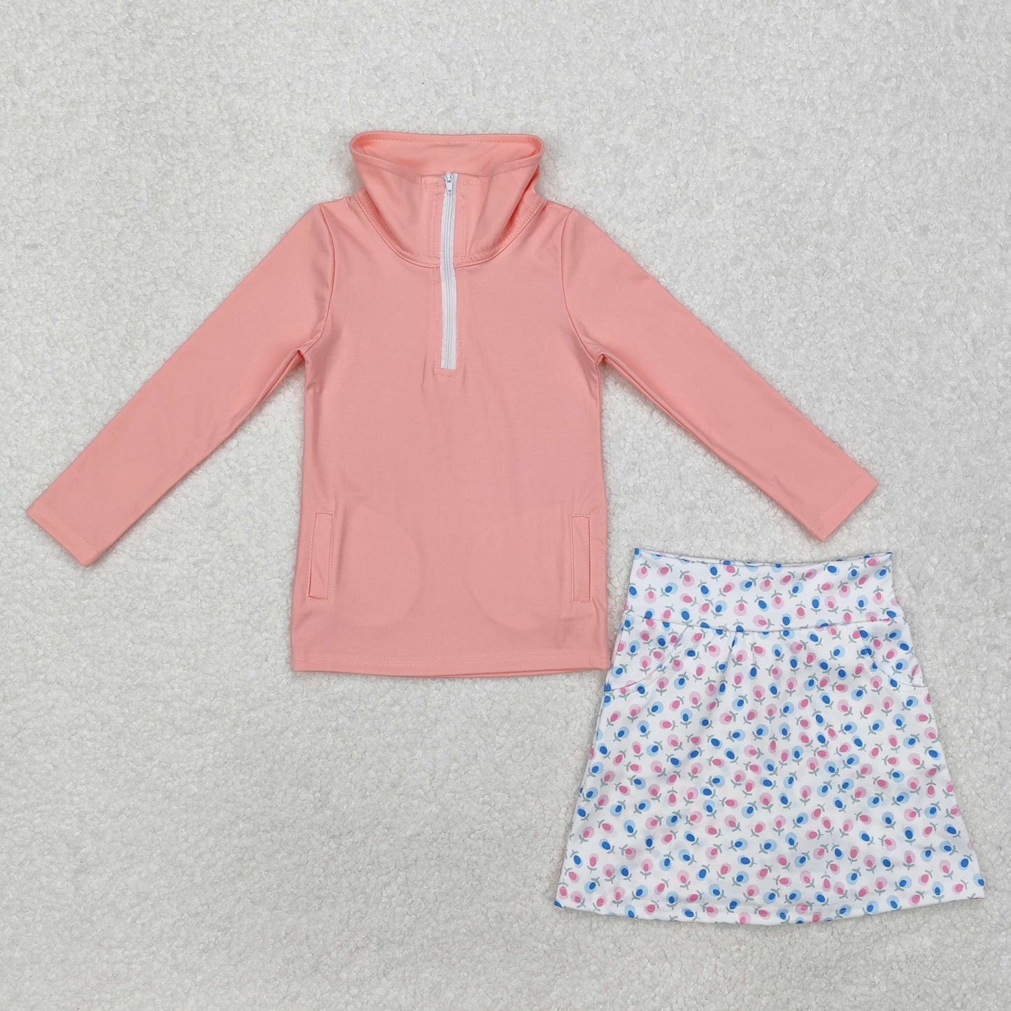 RTS NO MOQ Sibling baby girl clothes short-sleeved skirt  suit long sleeve sets