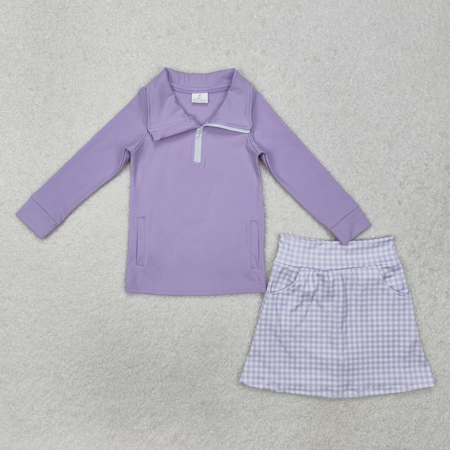 RTS NO MOQ Sibling baby girl clothes short-sleeved skirt  suit long sleeve sets