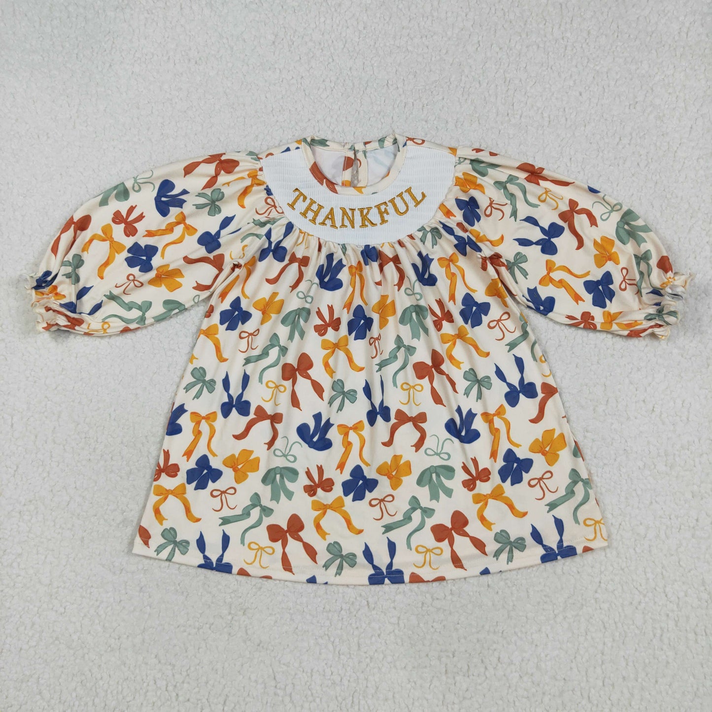 RTS Sibling baby girls clothes smocked embroidery long Sleeve dress and rompers