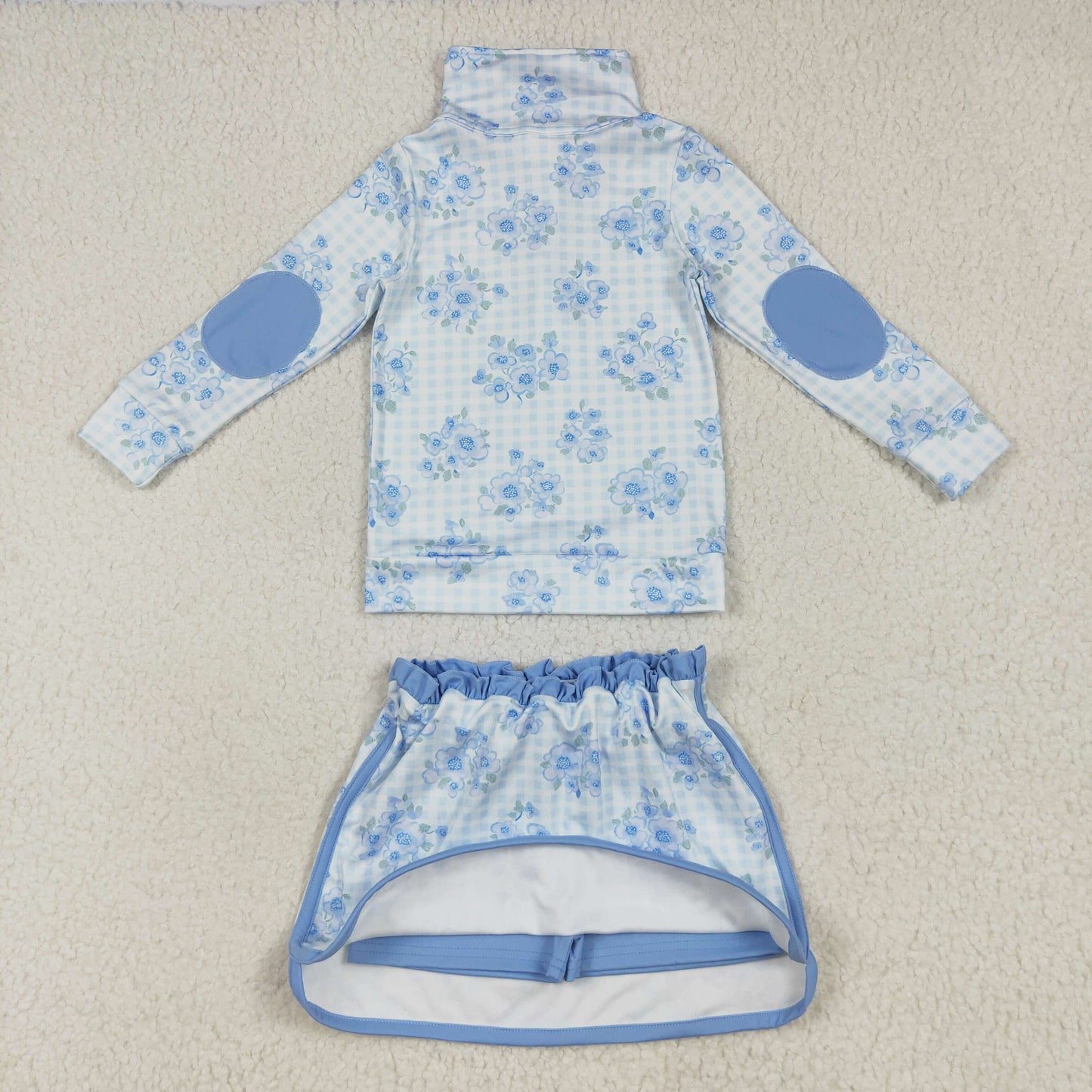 RTS NO MOQ Sibling baby girl clothes yoga mardi gras long-sleeved skirt suits