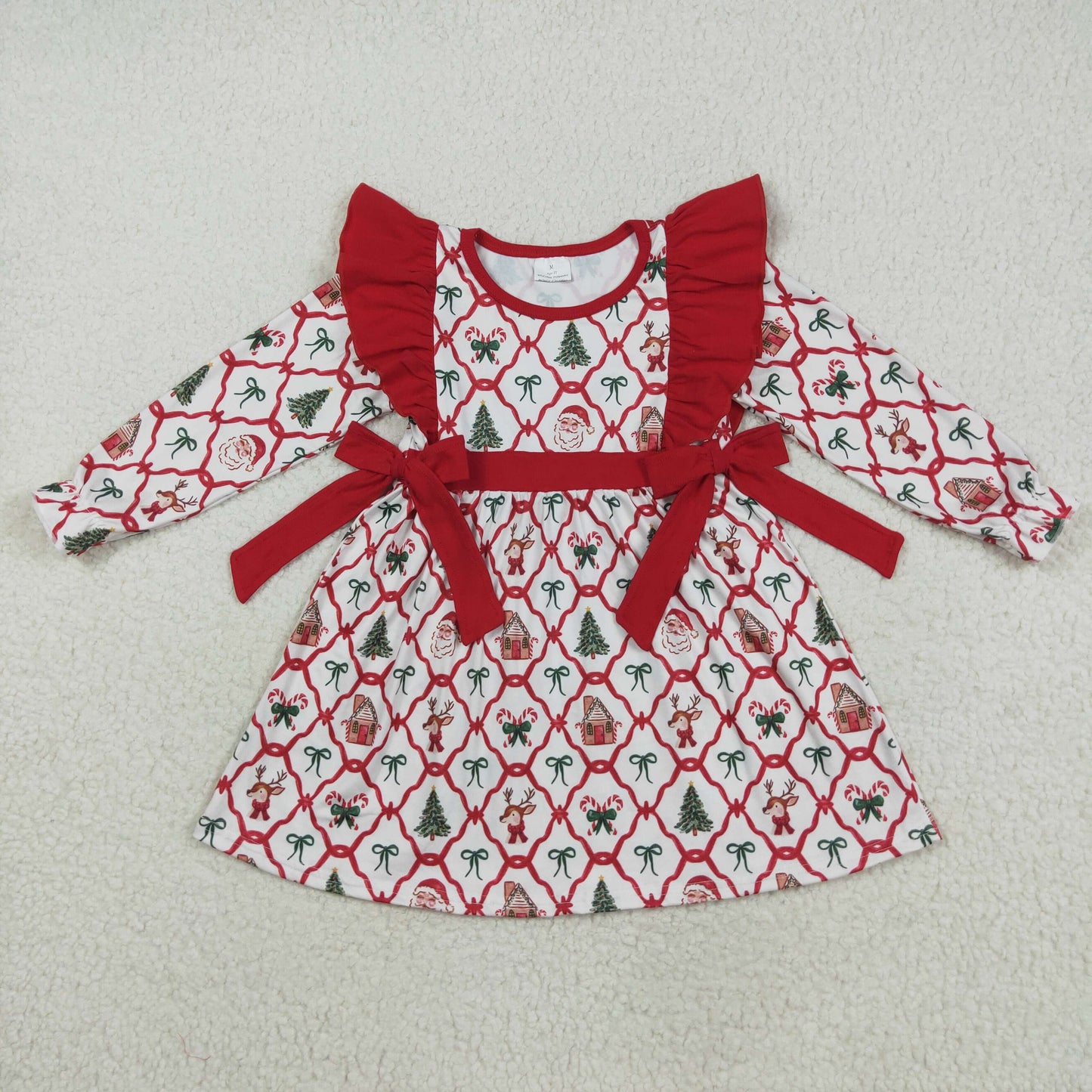 RTS Sibling baby girls clothes Christmas long Sleeve pants sets 2 and dress and rompers 2
