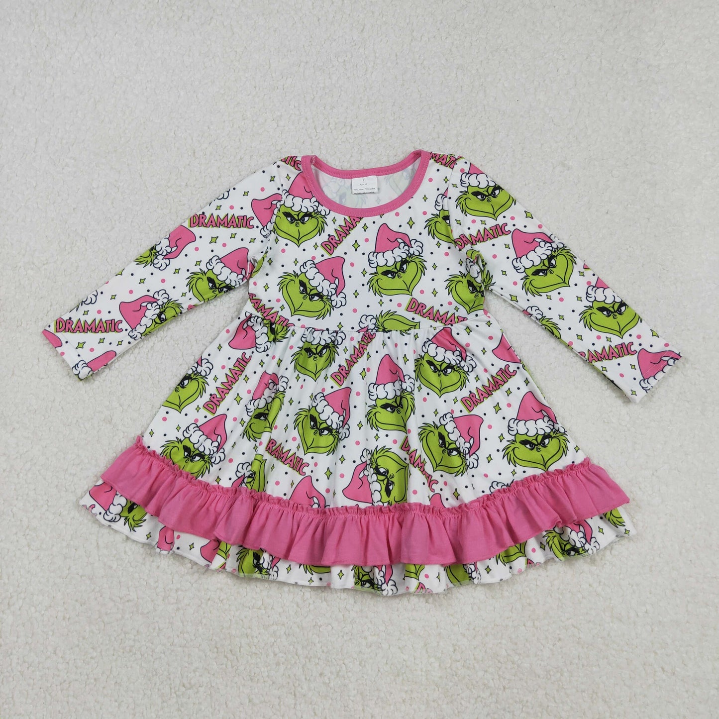 RTS Sibling baby girls clothes Christmas long sleeve dresses