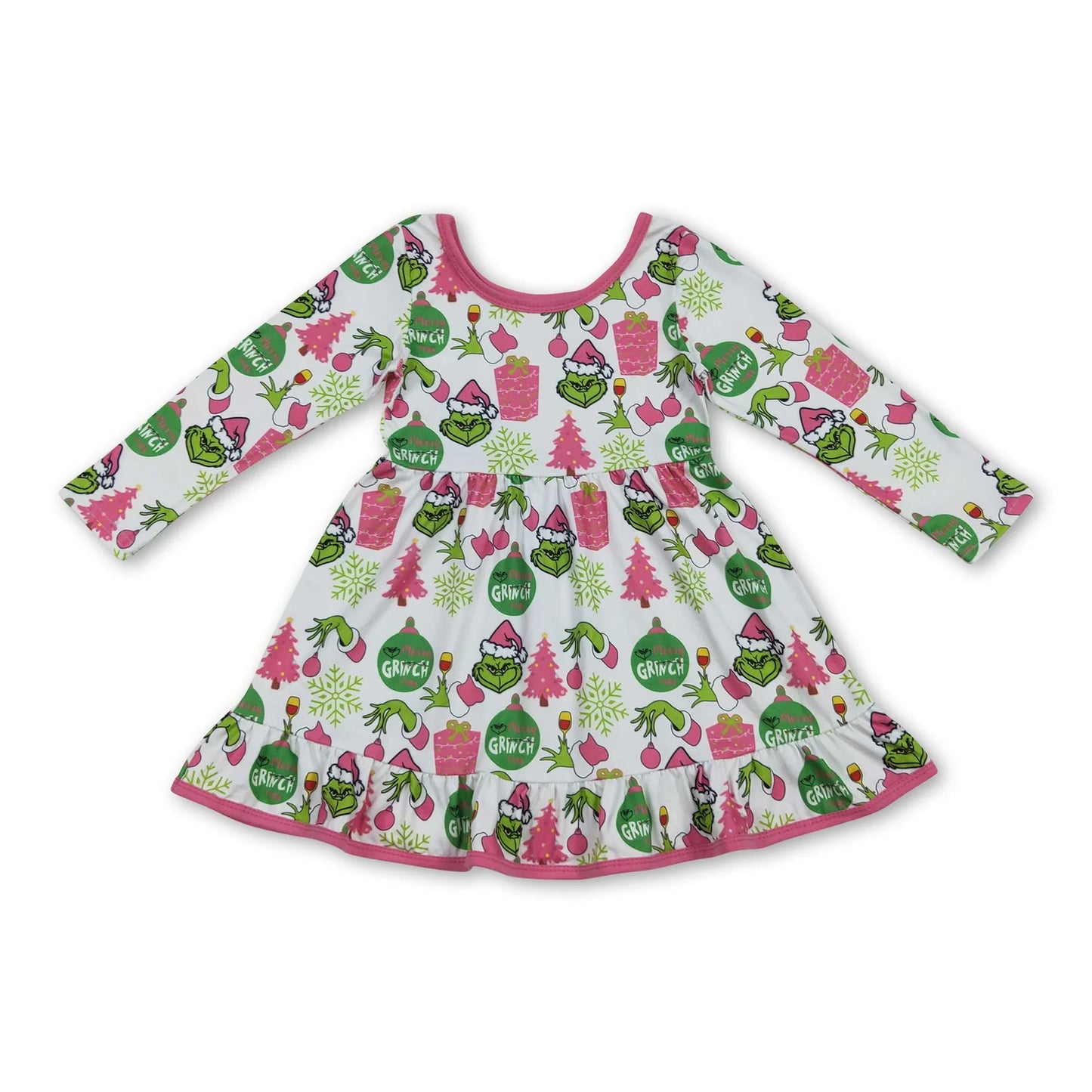 RTS NO MOQ Sibling milk silk Cute Clothes Baby Girls Christmas Long Sleeve Rompers Christmas Pajamas Sets