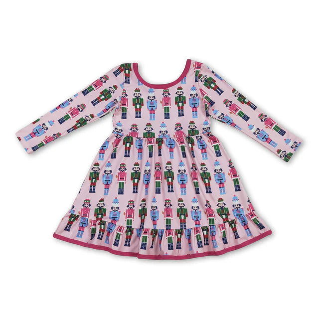 RTS NO MOQ Sibling Baby Girls Christmas Soldier Candy Cane Tunic Top Bummies Clothes Sets Romper Set