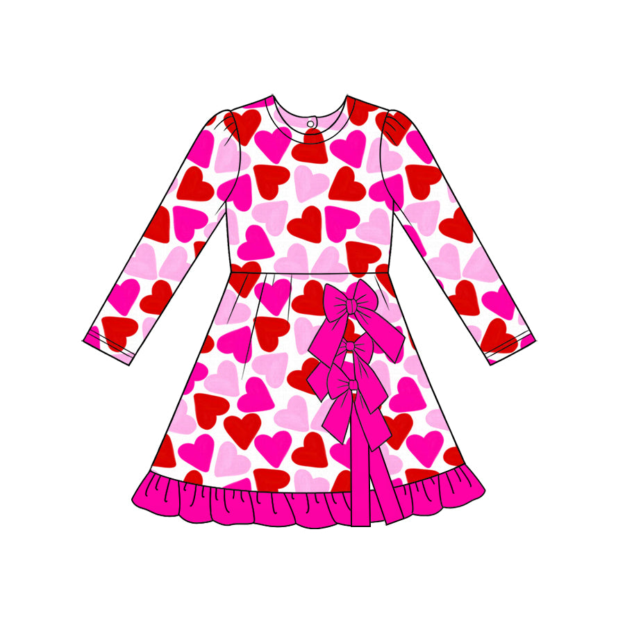 (Preorder new) No moq Adult To Match Kids Pink Red Hearts Button Top Pant Valentines Fur Sleeves Pajamas Sets Romper Blankets Dress