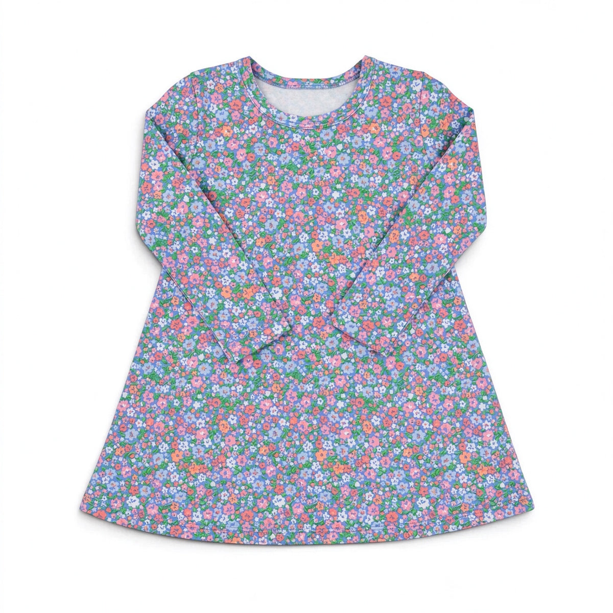 (Preorder new) No moq Baby Girls Long Sleeve Ditsy Floral Dress And Baby Girls Matching Floral Romper Set