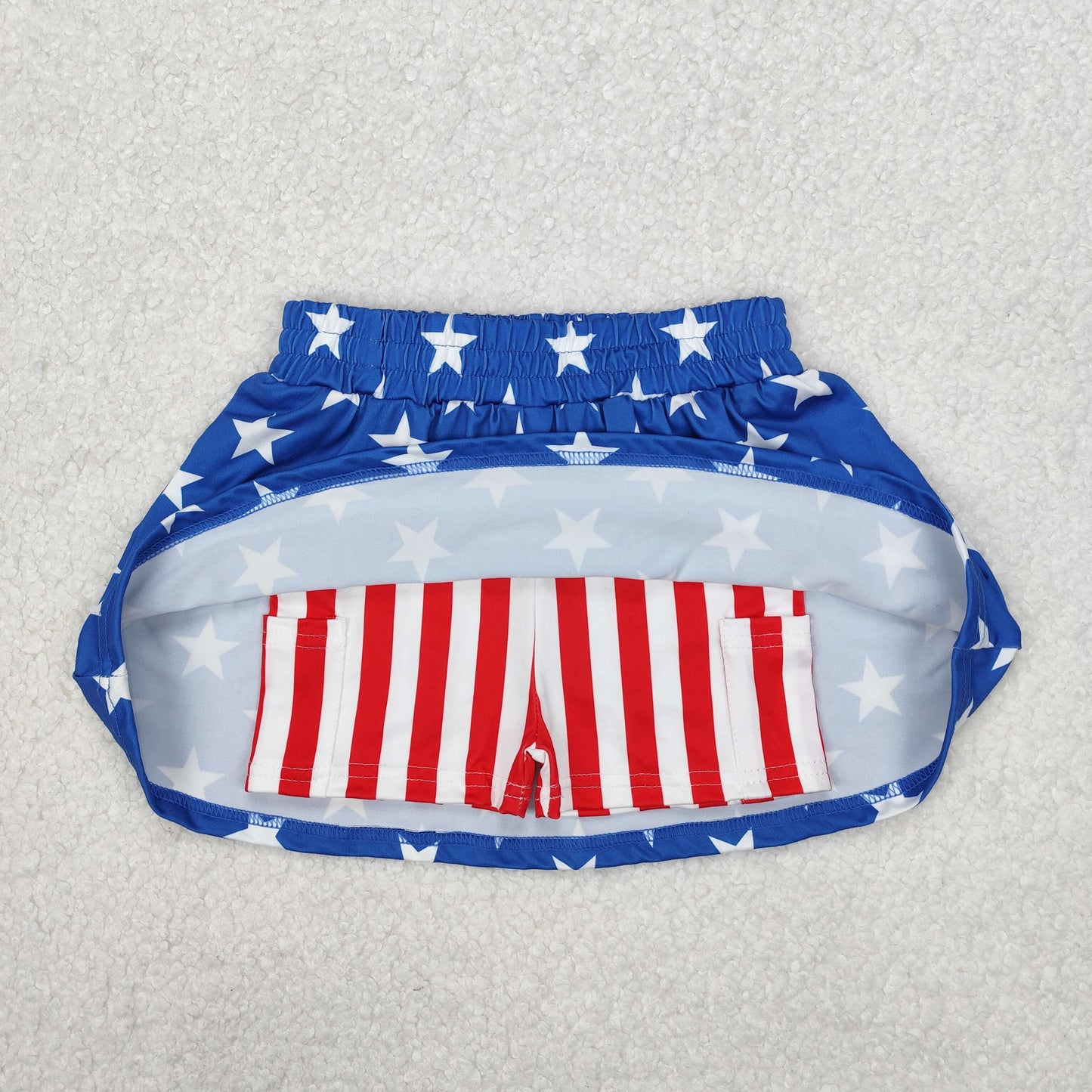 RTS NO MOQ ETA 5/7days Arrived GLK0051 National Day star stripe blue culottes