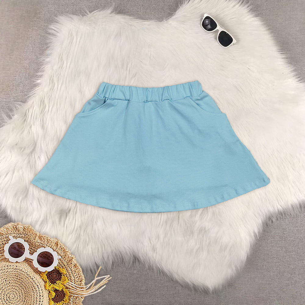 RTS Sibling baby girls clothes pure color culottes summer skirts dresses